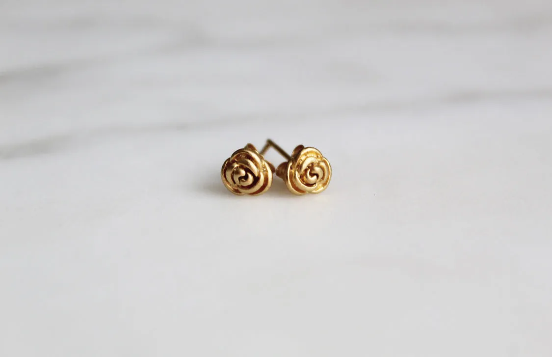 Rosebud Stud Earrings