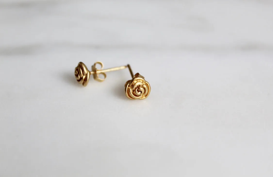 Rosebud Stud Earrings