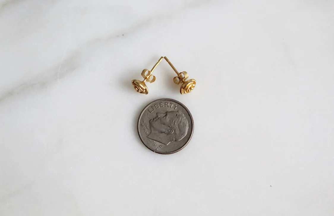 Rosebud Stud Earrings