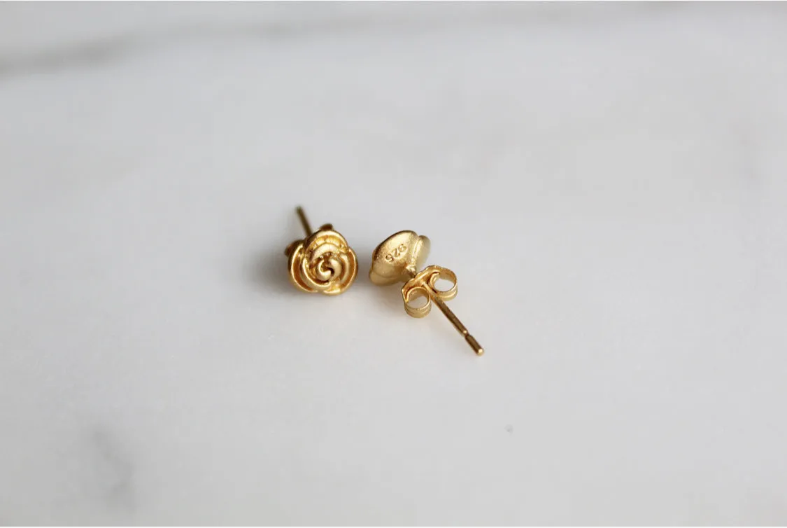 Rosebud Stud Earrings