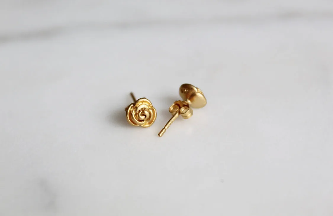 Rosebud Stud Earrings