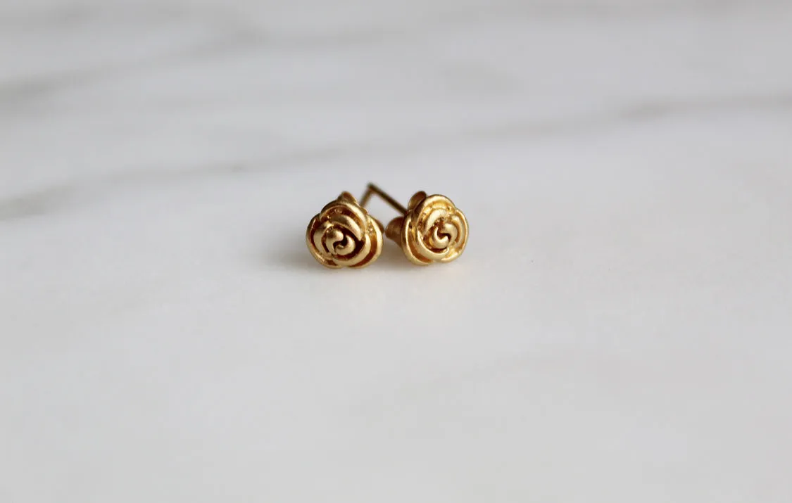 Rosebud Stud Earrings