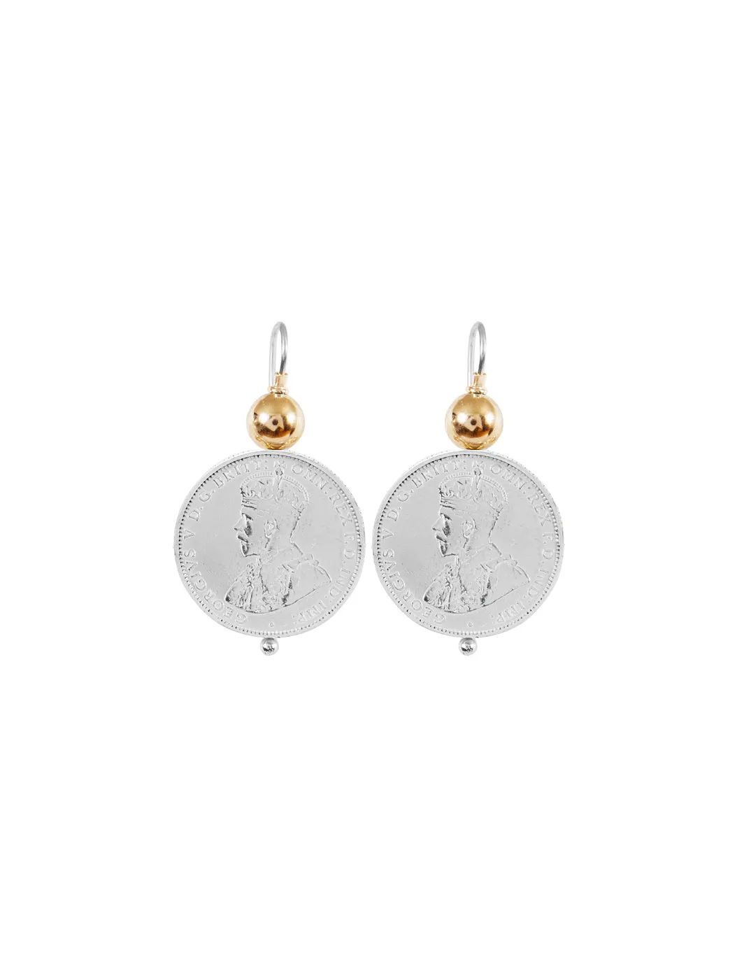 Stylish Shilling Coin Drop Earrings