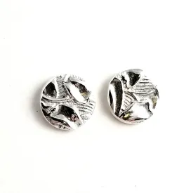 Sterling Silver Floral II Spoon Stud Earrings