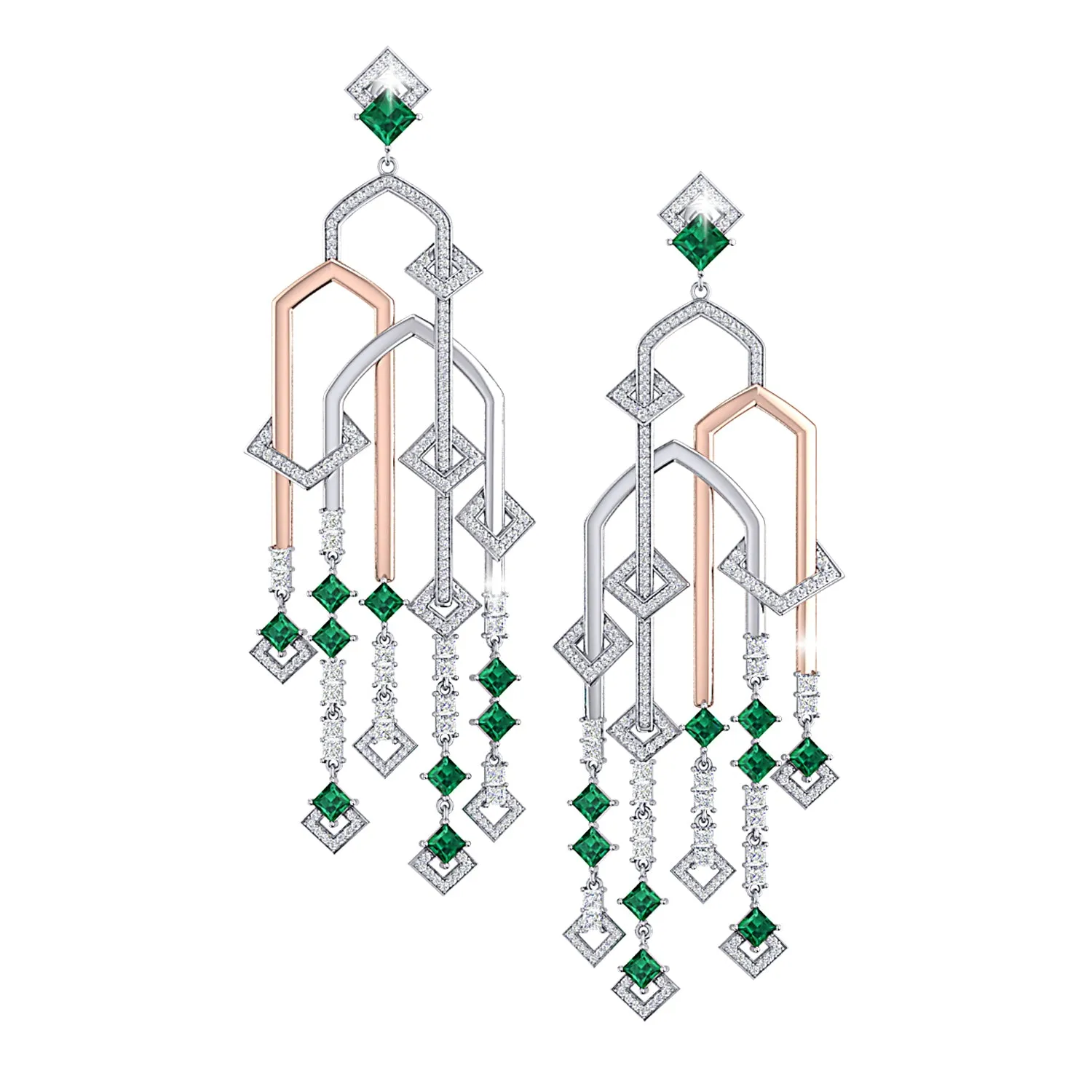 THE ADIGE EMERALD CHANDELIERS