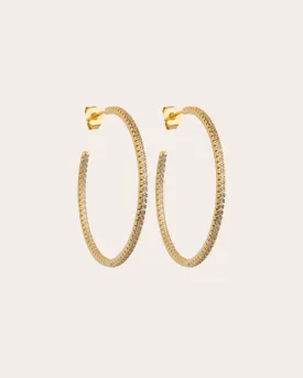 The Go-To Glam hoops L - gold plated