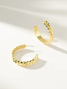 Vine Hoop Earrings