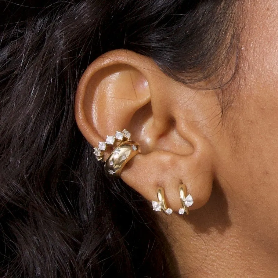 Wide Celestial Diamond Ear Cuff