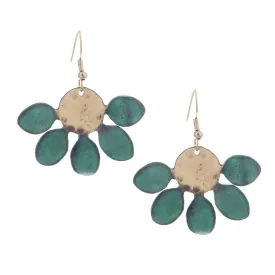 Yasmin earrings, green - Wholesale